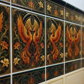 ART DECO ZWILLINGS-PHOENIX-KERAMIKFLIESE FLIESE