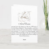 Art d'Ecrire Art of Writing Diderot Enzyklopädie Karte (Rückseite)