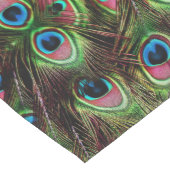 Art Deko aquamarine türkisgrüne Pfauenfeder Mittelgroßer Tischläufer (Ecke)