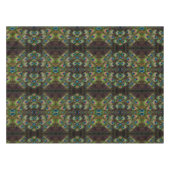 Art Deko aquamarine türkisgrüne Pfauenfeder Tischdecke (Vorderseite (Horizontal))