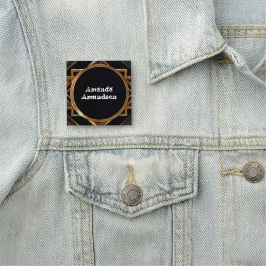 Art Deko, Art Nouveau, Originalkunst, Digitalkunst Namensschild (Beispiel)