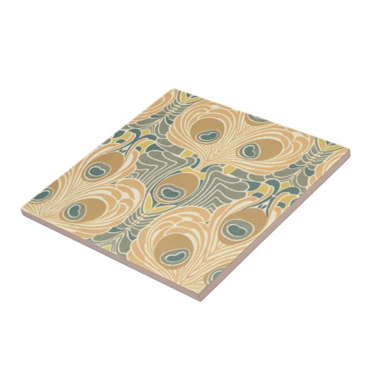 Art Deko Art Nouveau Pfauenmuster Art Fliese (Seite)