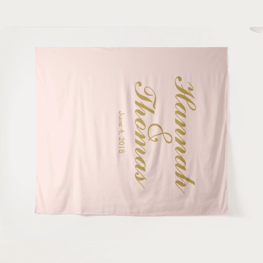 Art Deko Begrüßung des Hochzeitsstandes Foto Stand Wandteppich (Vorderseite (Horizontal))