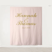 Art Deko Begrüßung des Hochzeitsstandes Foto Stand Wandteppich (Vorderseite)