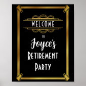 Art Deko Begrüßungsposter erstellen Sie Ihr eigene (Vorne)