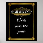 Art Deko Begrüßungsposter erstellen Sie Ihr eigene (Vorne)