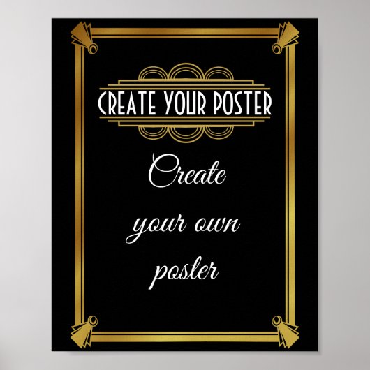 Art Deko Begrüßungsposter erstellen Sie Ihr eigene (Vorne)