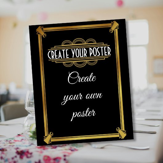 Art Deko Begrüßungsposter erstellen Sie Ihr eigene