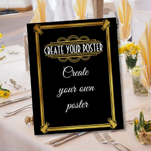 Art Deko Begrüßungsposter erstellen Sie Ihr eigene