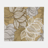 Art Deko Blume Muster. Blume Fleecedecke (Vorderseite (Horizontal))