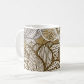 Art Deko Blume Muster. Blume Kaffeetasse (Vorderseite Links)