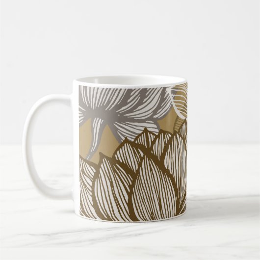 Art Deko Blume Muster. Blume Kaffeetasse (Links)