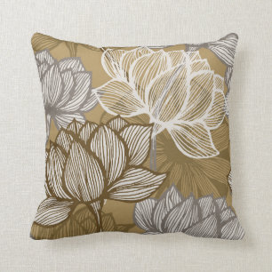 Art Deko Blume Muster. Blume Kissen