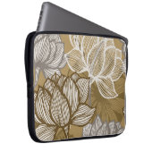 Art Deko Blume Muster. Blume Laptopschutzhülle (Vorne Rechts)