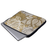 Art Deko Blume Muster. Blume Laptopschutzhülle (Vorne Knopf)