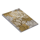 Art Deko Blume Muster. Blume Notizblock (Rechte Seite)