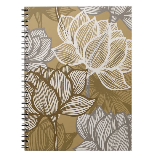 Art Deko Blume Muster. Blume Notizblock (Vorderseite)
