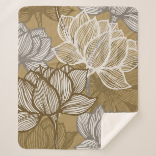 Art Deko Blume Muster. Blume Sherpadecke