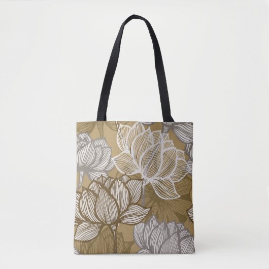 Art Deko Blume Muster. Blume Tasche (Vorderseite)