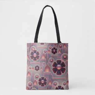 Art Deko Blume Muster Vintag florale geometrische Tasche