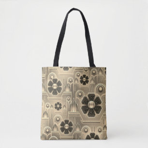 Art Deko Blume Muster Vintag florale geometrische Tasche