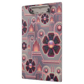 Art Deko Blume Muster Vintag geometrisch lila Klemmbrett (Links)