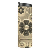 Art Deko Blumenmuster geometrisch Vintag Thermosbecher (Nach rechts gedreht)