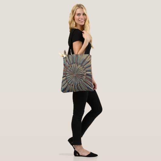 Art Deko Bronze Blume Medaille Tasche (Am Model)