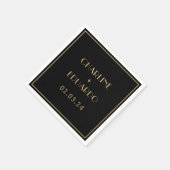 Art Deko brüllt 20er Hochzeit Serviette (Ecke)