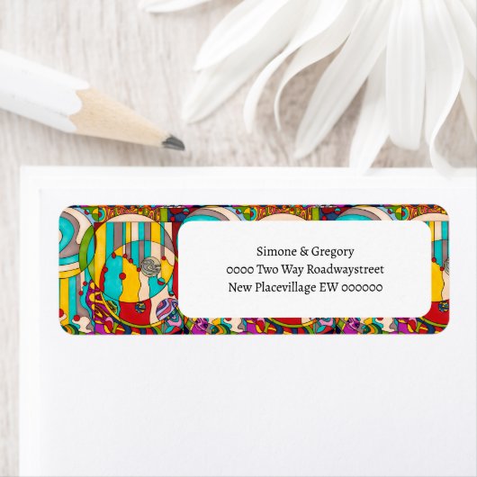 Art Deko Buntglas farbenfroh modern (Insitu)