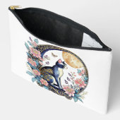 Art Deko Cat and Moon Zubehörtasche (Offen)