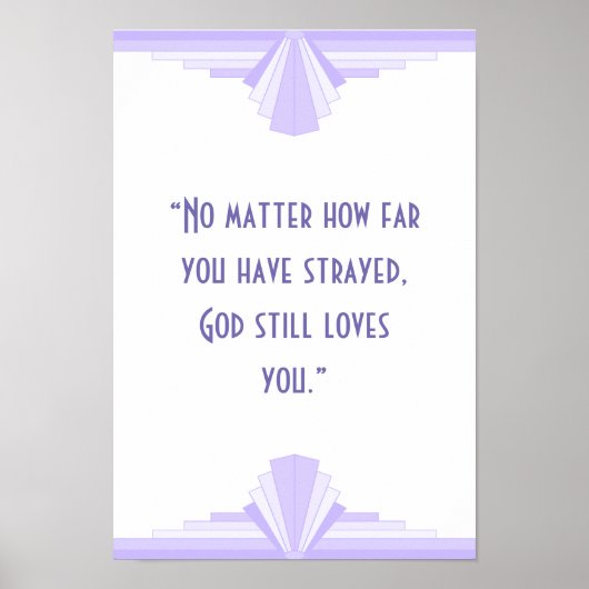 Art Deko Christlich Zitat Poster (Vorne)