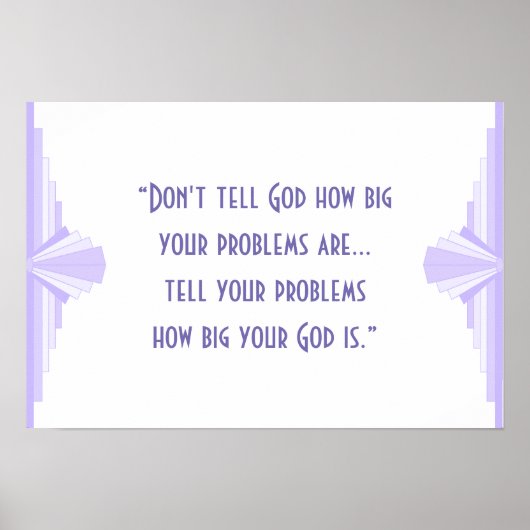 Art Deko Christlich Zitat Poster (Vorne)