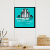 Art Deko City Poster (Küche)
