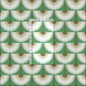 Art Deko Cranes Wiese Stoff (Kachel)