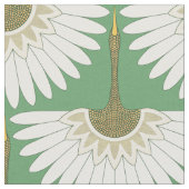 Art Deko Cranes Wiese Stoff (Nahaufnahme)