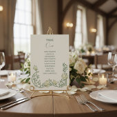 Art Deko Creme Blume Tischnummer Seekarte