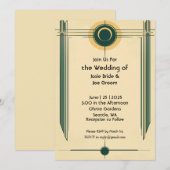 Art Deko Einladung (Vorne/Hinten)