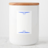 Art Deko-Element auf dem dunkelblauen Etikett (Vorderseite)