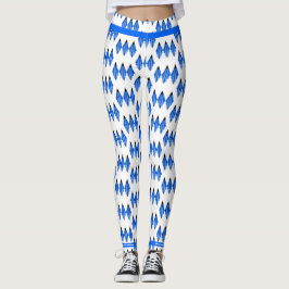 Art Deko Element in blauen Leggings