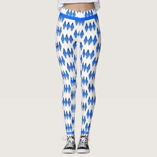 Art Deko Element in blauen Leggings