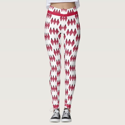 Art Deko-Element in Crimson Leggings (Vorderseite)