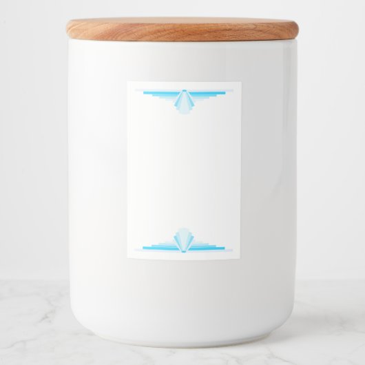 Art Deko Element in hellblau Lebensmitteletikett (Vorderseite)