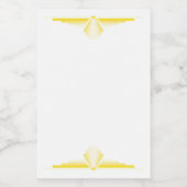 Art Deko Element in hellgelb Lebensmitteletikett (Einzelnes Label)