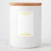 Art Deko Element in hellgelb Lebensmitteletikett (Vorderseite)