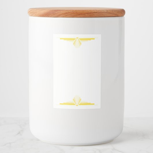 Art Deko Element in hellgelb Lebensmitteletikett (Vorderseite)