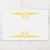 Art Deko Element in hellgelb Lebensmitteletikett (Einzelnes Label)