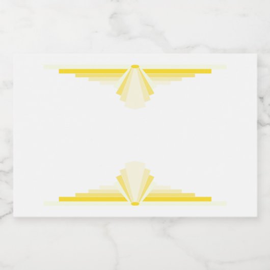 Art Deko Element in hellgelb Lebensmitteletikett (Einzelnes Label)