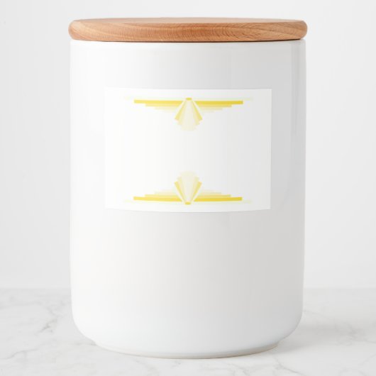 Art Deko Element in hellgelb Lebensmitteletikett (Vorderseite)