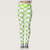 Art Deko Element in hellgrünen Leggings (Vorderseite)